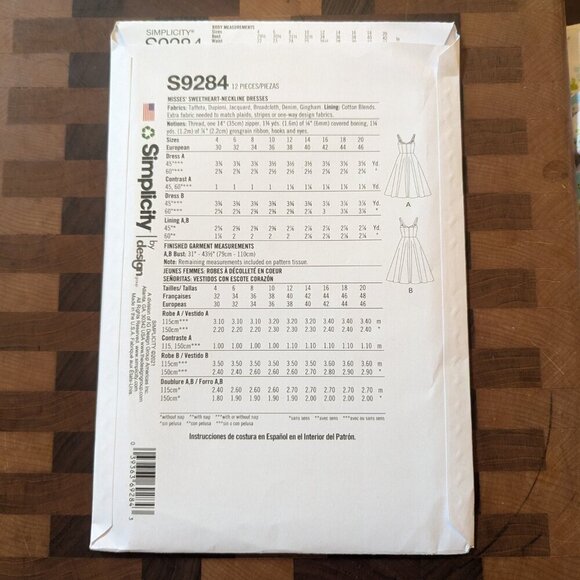 Simplicity 9284 - Patterns by Gertie - Uncut - Sizes 12-20 - Picture 2 of 4